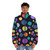 Colorful polka dot puffer jacket with a modern and minimalist design - men front