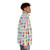 Colorful puffer jacket with playful Easter bunnies and rabbits - men side right