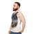 Watercolor wolf persevere unisex tank top - men side