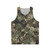 Unisex wolf paw prints camo military style tank top