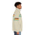 Retro 70s 'Hitchhiker's Guide to the Galaxy' puffer jacket with stripes and geeky design - men side right