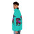 Colorful abstract griffin puffer jacket - men side left