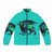 Colorful abstract griffin puffer jacket with watercolor silhouette design