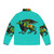 Colorful abstract griffin puffer jacket with watercolor silhouette design - Back
