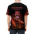 T-shirt featuring a fantasy character with demon horns and a splash art design - men back