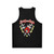 Rocking Hard Music Logo Unisex Black Tank Top - Back