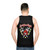 Rocking Hard Music Logo Unisex Black Tank Top - men back