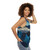 Midnight Water Unisex Tank Top with Celestial Nature Landscape - women side