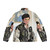 Bridgerton inspired puffer jacket featuring a portrait of the character Colin Bridgerton - Back