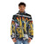 Retro 90s puffer jacket with The Maxx comic book cover image - men front
