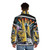 Retro 90s puffer jacket with The Maxx comic book cover image - men back