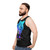 Unisex fantasy tank top with Torgal the wolf design - men side
