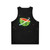 Unisex tank top with a space-themed melon print design - Back