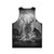 Unisex tank top featuring a forest scene with musical instruments and wild animals - Back