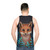 Unisex fox tank top with autumn leaves nature design - men back