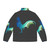 Cockerall puffer jacket featuring colorful and abstract legendary animal design - Back