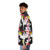 Cockatoo puffer jacket with vibrant bird-themed design - men side left