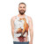 Unisex fox tank top with nature-inspired graphic design - men