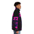 Cobra Cobretti 80s Retro Puffer Jacket with 8-Bit Pixel Art Design - men side right
