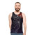 Cosmic galaxy unisex tank top with geometric watercolor design - men