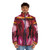 Psychedelic soul puffer jacket featuring Cloud 9 album cover design - men front