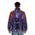 Colorful and abstract clockwork puffer jacket - men back