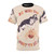 A high-quality t-shirt featuring a graphic of a mysterious creature from a horror movie