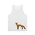 Forest fox graphic on a unisex tank top