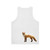 Forest fox graphic on a unisex tank top - Back
