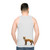 Forest fox graphic on a unisex tank top - men back