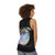 "Netflix Space Force Unisex Tank Top with Boots on the Moon Design" - women back