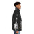 Puffer jacket with airport runway 4 left design for aviation enthusiasts - men side right
