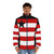 A classic puffer jacket with a patriotic US Agent superhero design - men front