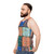 Unisex tank top featuring a shipping container design - men side