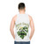 Unisex tank top with "For Real Plant Daddy" design for plant enthusiasts - men back