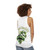 Unisex tank top with "For Real Plant Daddy" design for plant enthusiasts - women back