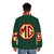 Stylish puffer jacket featuring the iconic MG logo and classic car design - men back