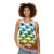 Escher inspired unisex tank top with optical illusion design - women