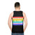 Unisex football tank top with "Football Is For Everyone" graphic - men back