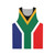Unisex tank top with the South African flag design