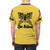 Photograph of a person wearing a t-shirt with a colorful butterfly design and the text "Be Kind" - men back