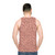 Leopard print unisex tank top - men back