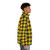 Clan Macleod tartan puffer jacket with bright yellow and classic plaid pattern - men side right