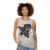 Unisex tank top featuring a design with wild wolves and many creepy eyes - women