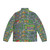 City map puffer jacket with urban landscape design - Back