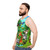 Unisex tank top with jungle-themed animal print design - men side