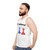 Unisex "Sorry Not Sorry" board game-inspired tank top - men side
