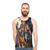 Unisex fantasy tank top with dragons and shadows design - men