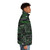 Green puffer jacket with circuit board design - men side right