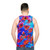 Unisex floral tank top with nature inspired design - men back